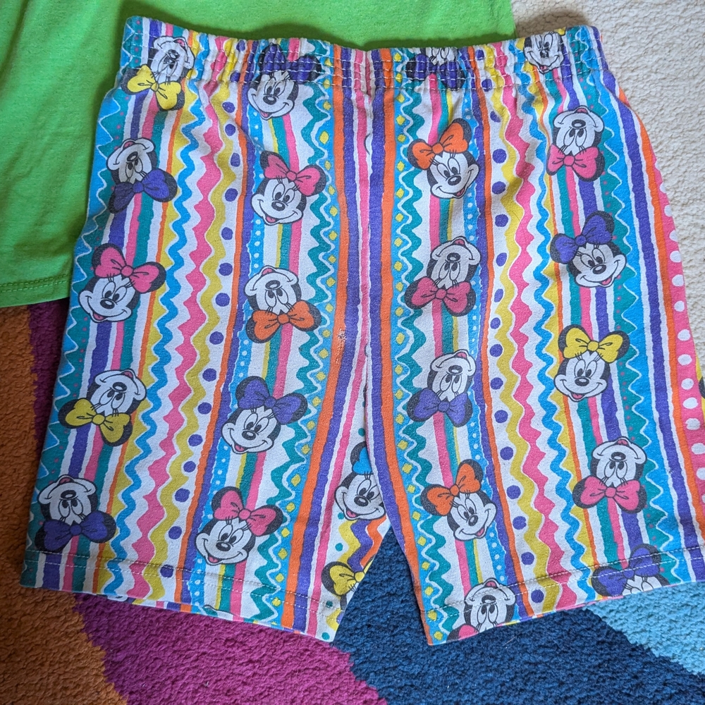 90s Mickey Mouse Colorful Patterned Shorts - Picture 2 of 5